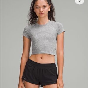 lululemon swiftly tech cropped short sleeve 2.0 size 8